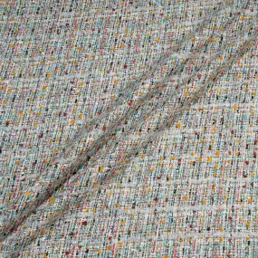 Multi-Coloured Metallic Mixed Fibre Bouclé