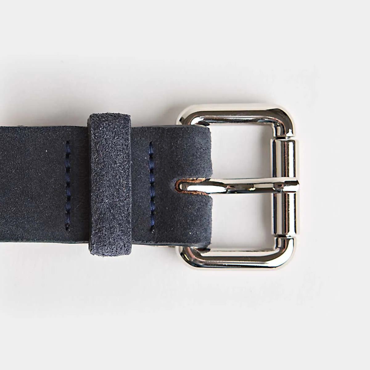 Navy Mount Suede Belt