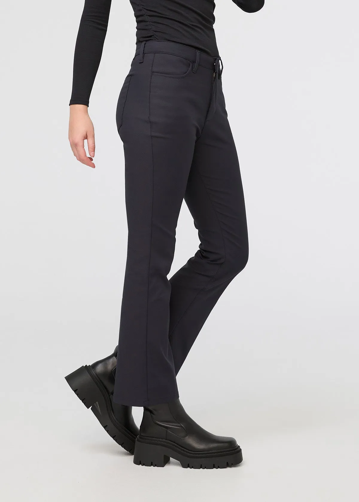 NuStretch High Rise Kick Flare - Black
