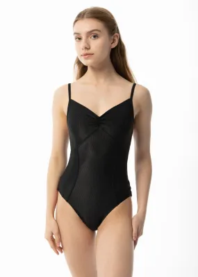 ON SALE Audition Ribbed Sweetheart Camisole Leotard (Black)