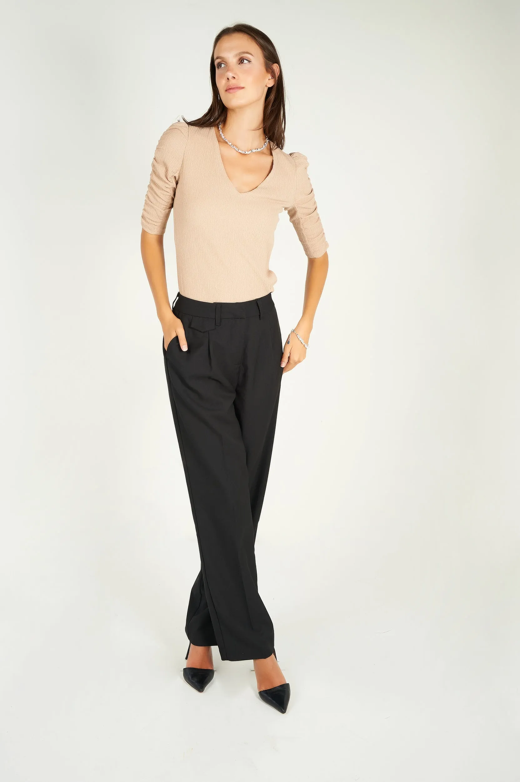 Pantalon à jambe large - 10292012 - (E-A10) - VENTE FINALE