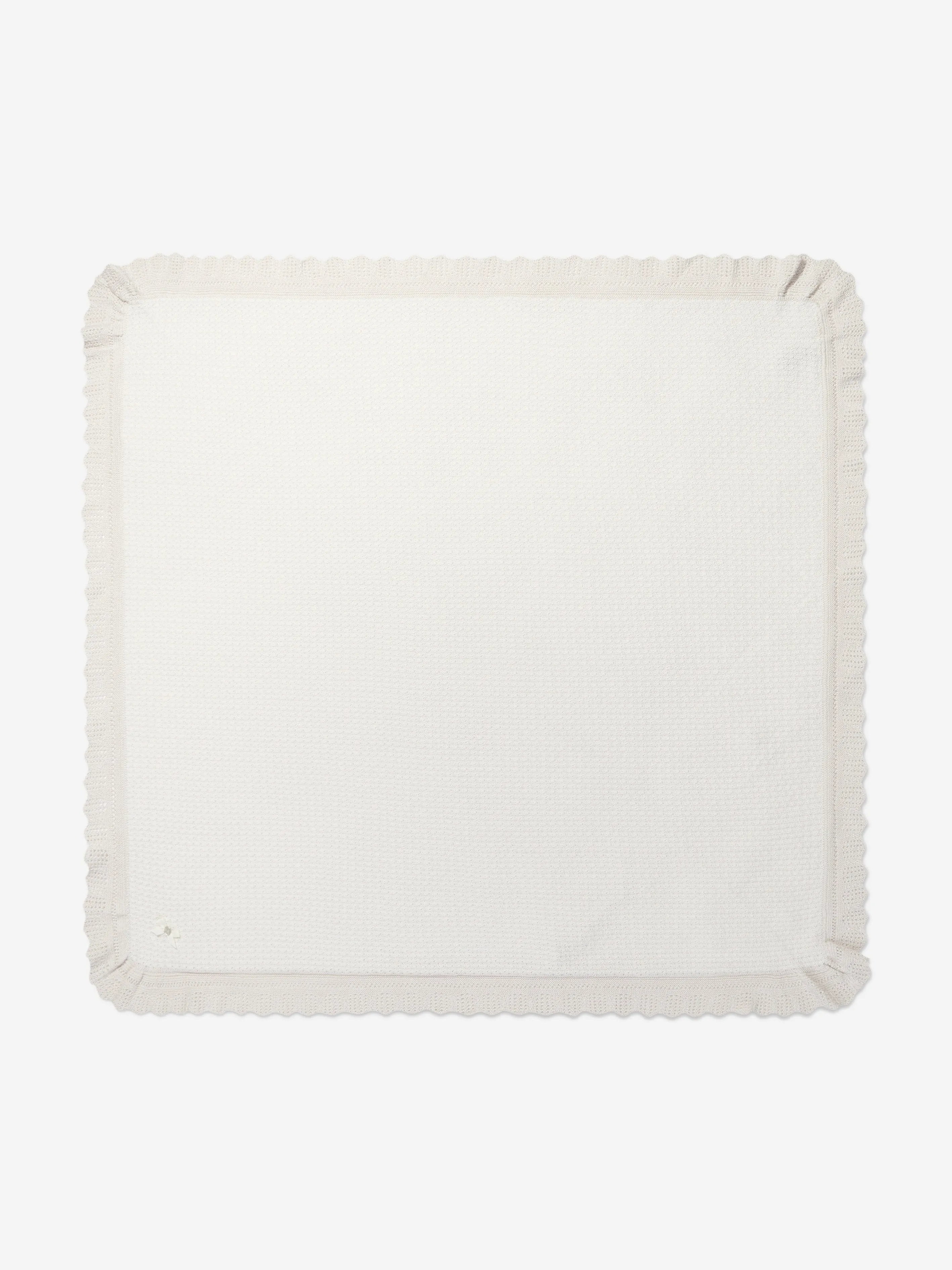 Paz Rodriguez Baby Knitted Shawl in Ivory
