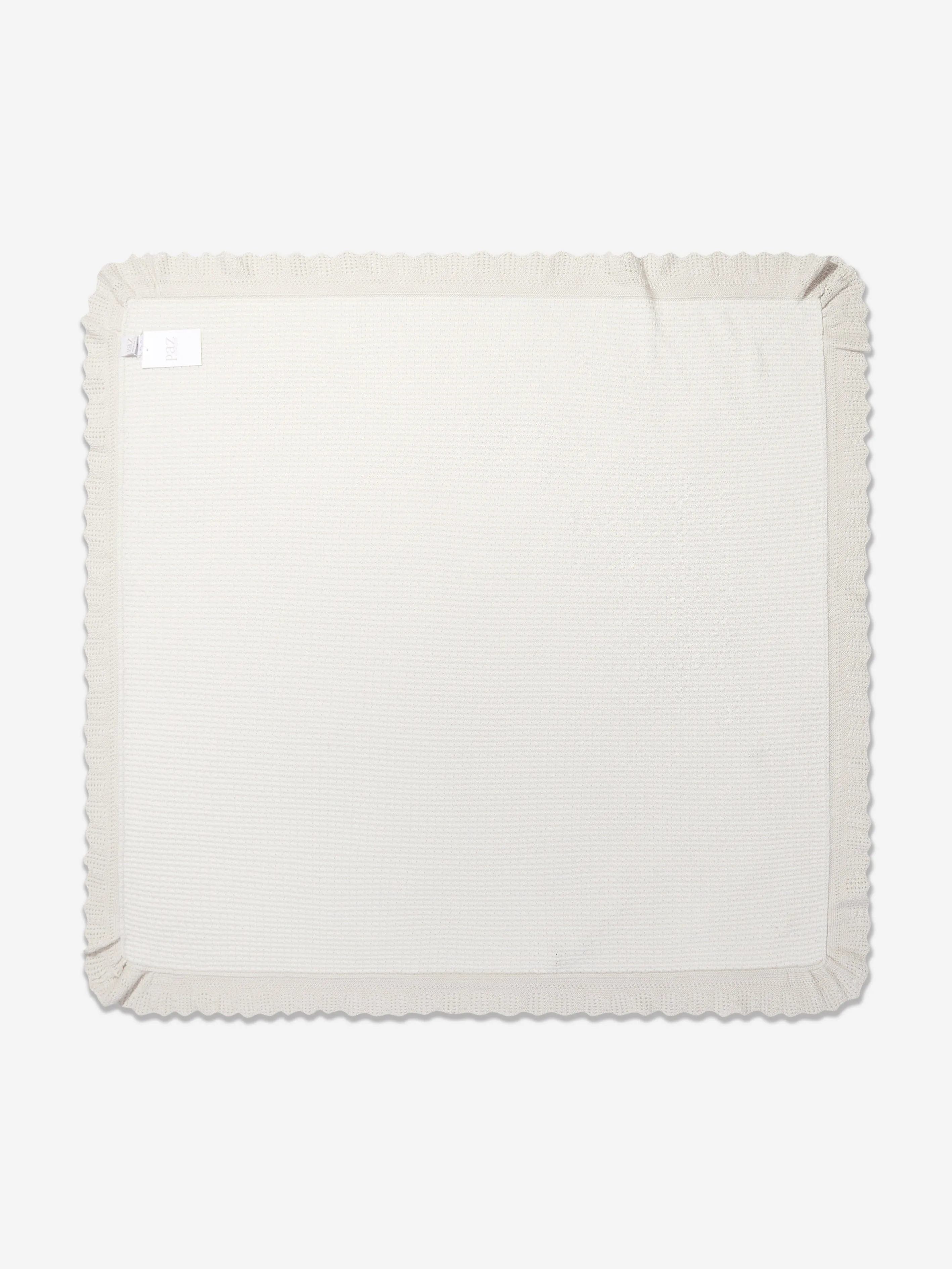 Paz Rodriguez Baby Knitted Shawl in Ivory