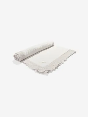 Paz Rodriguez Baby Knitted Shawl in Ivory
