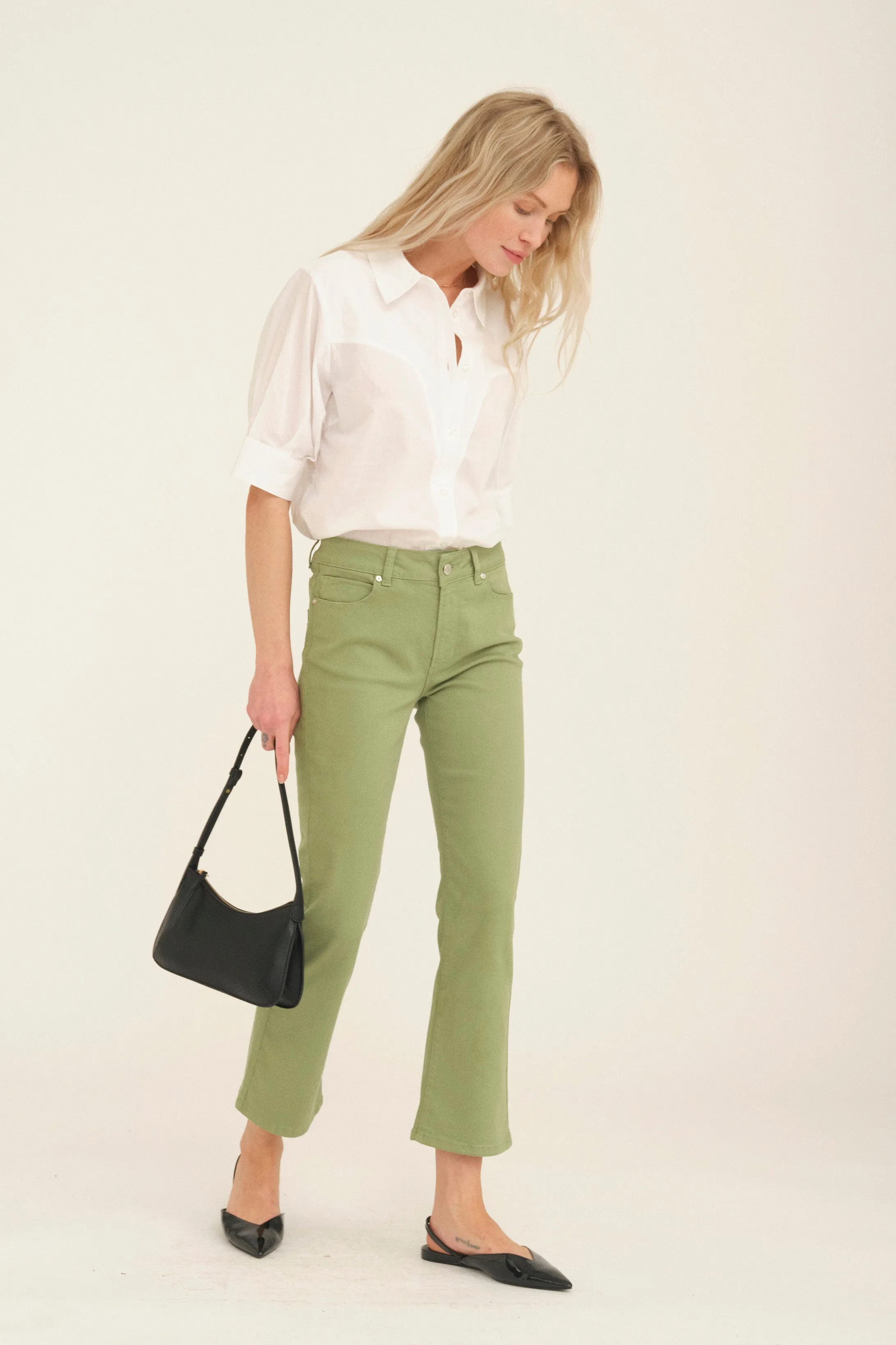 PD-Jelena Kick flare - Glass Green