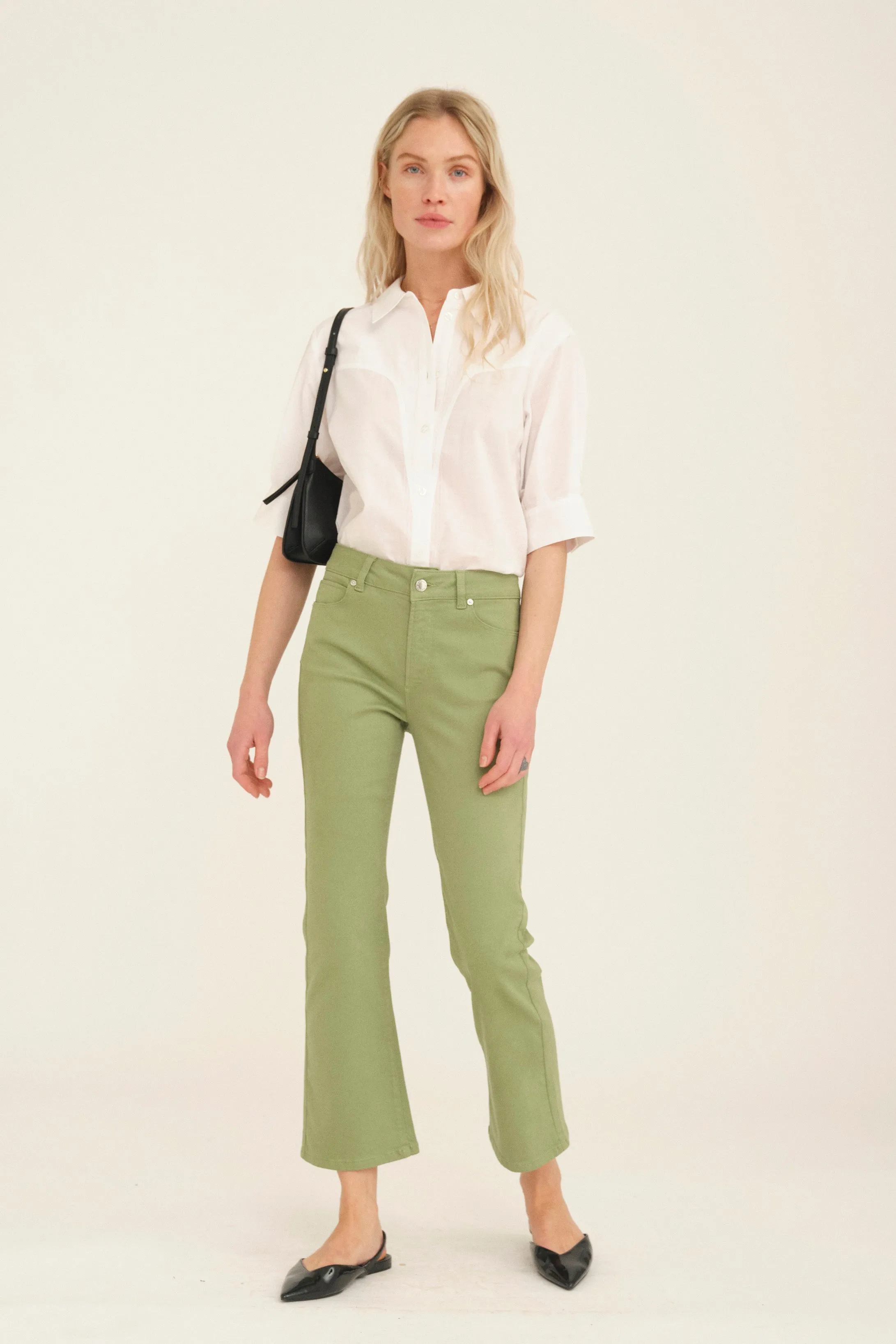 PD-Jelena Kick flare - Glass Green