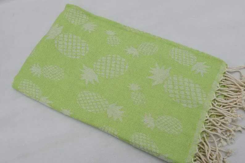 Pineapple Green 100% Cotton Towel