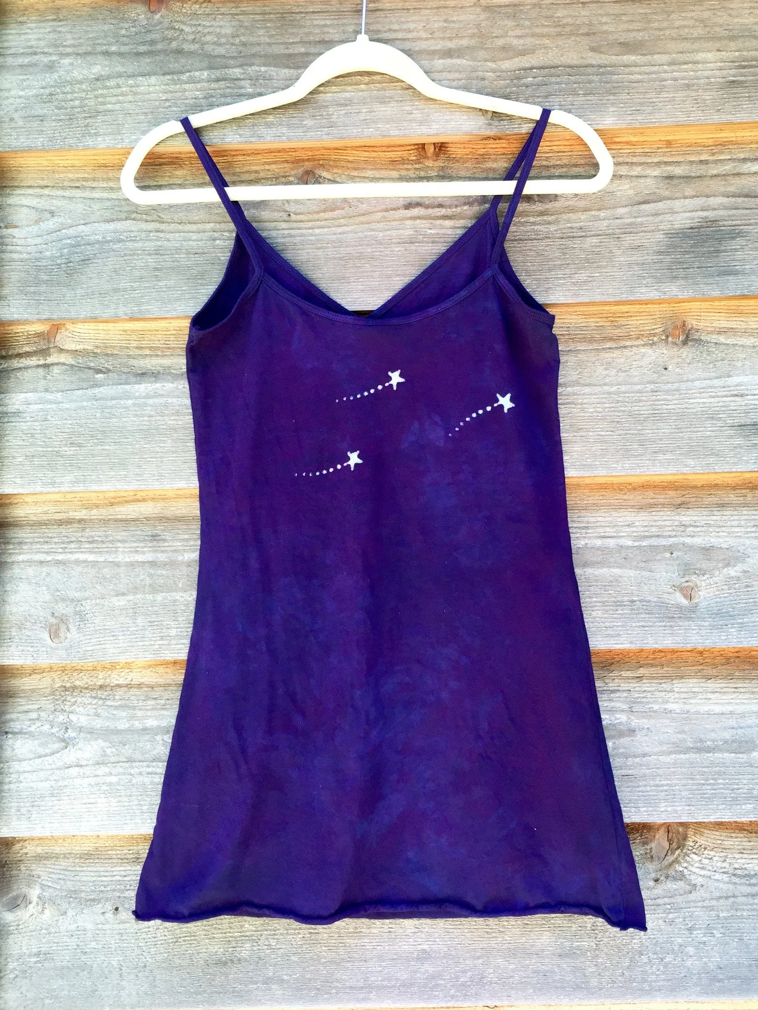 Purple and Blue Om - Batik Print Camisole