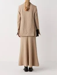 Rabens Saloner Beatriz Skirt in Oatmeal