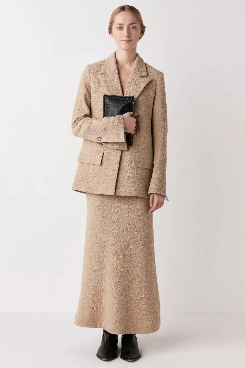 Rabens Saloner Beatriz Skirt in Oatmeal