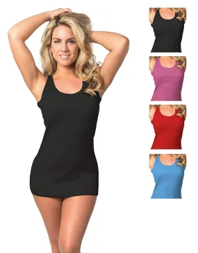 Racerback Colorful Tank Tops - 4 Bright Assorted TackTop Packs