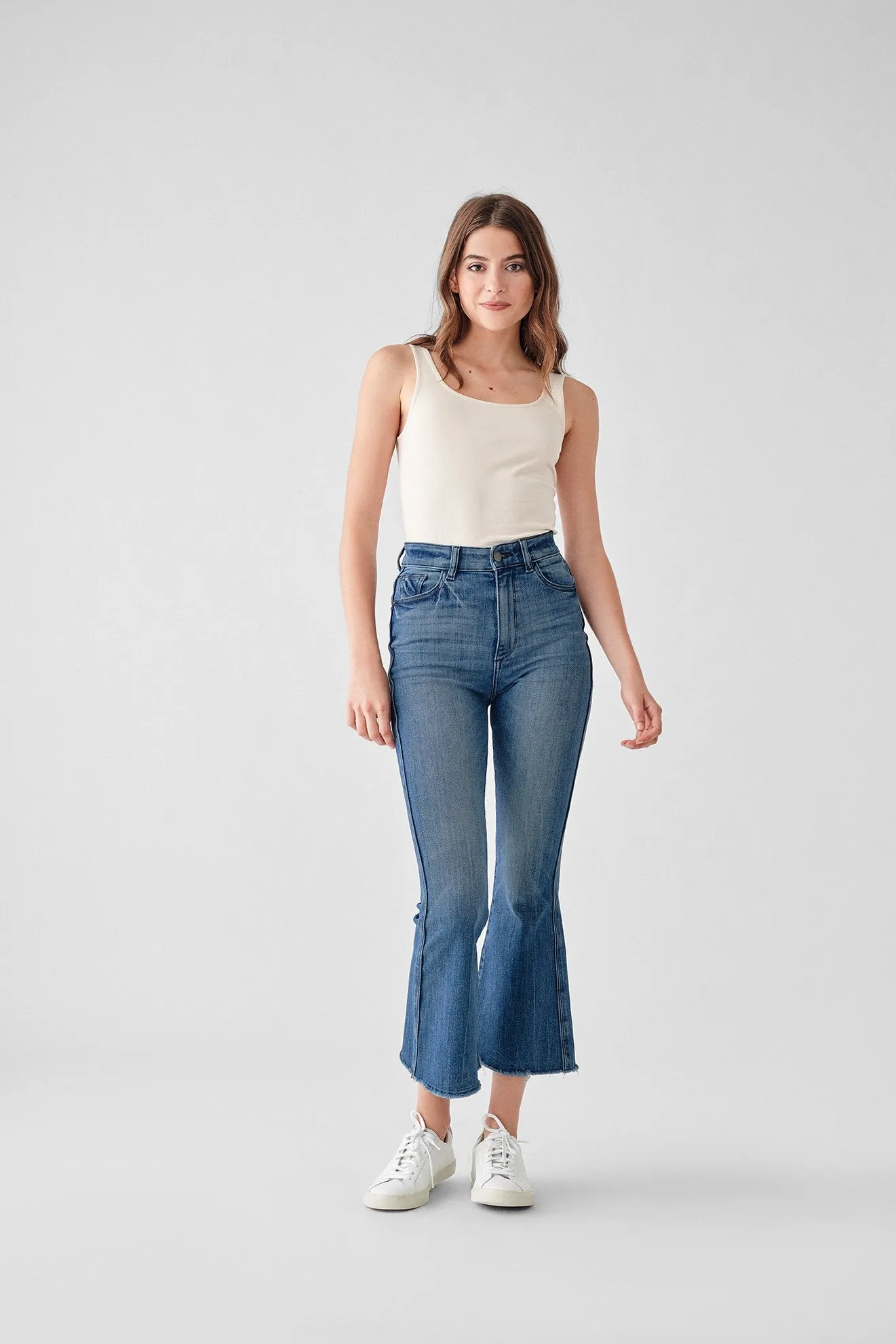 RACHEL HIGH RISE CROP FLARE AUGUST