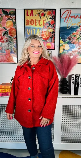Raiden Teddy Shacket - Red