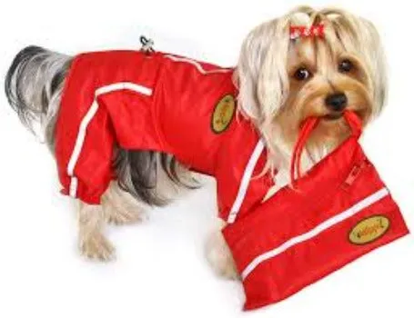 Raincoat Bodysuit with Reflective Stripes & Matching Pouch