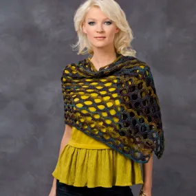 Red Heart Crochet Open Wave Shawl