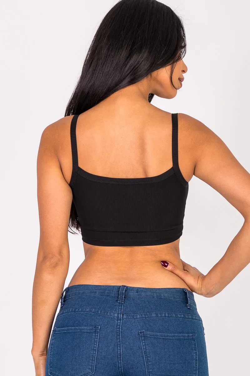 Ribbed Knit Cami Crop Top (CAPELLA)