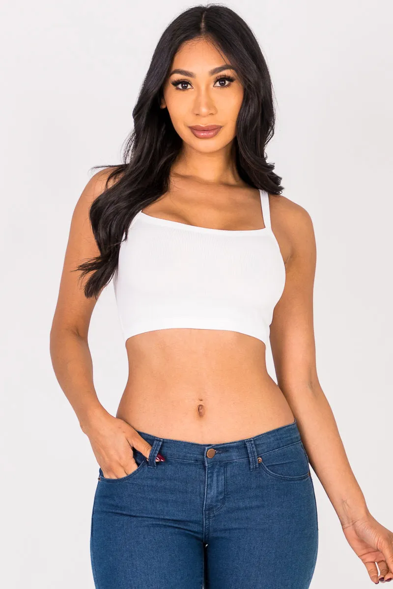 Ribbed Knit Cami Crop Top (CAPELLA)
