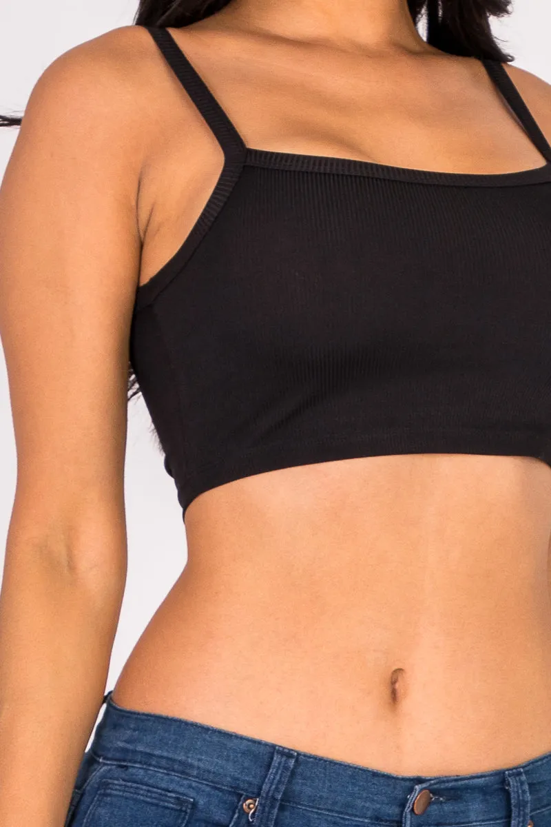 Ribbed Knit Cami Crop Top (CAPELLA)