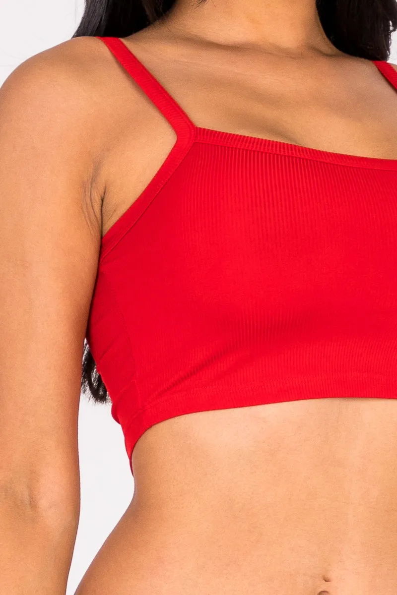 Ribbed Knit Cami Crop Top (CAPELLA)