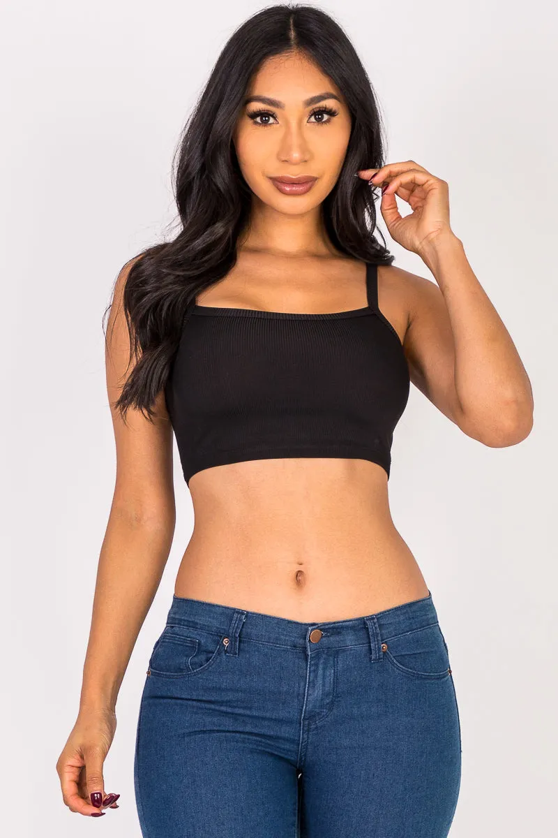 Ribbed Knit Cami Crop Top (CAPELLA)