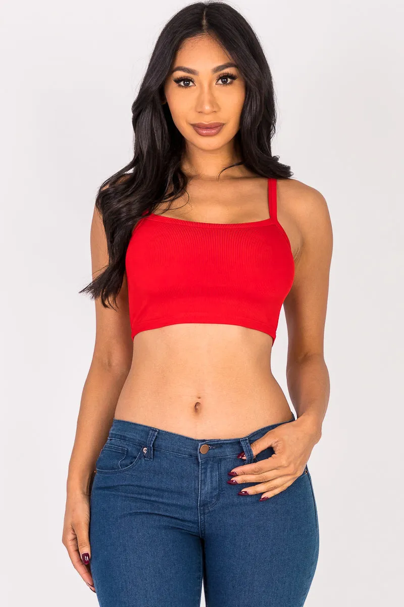 Ribbed Knit Cami Crop Top (CAPELLA)