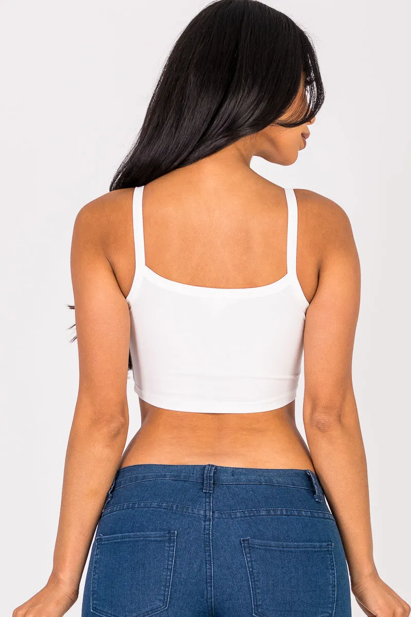 Ribbed Knit Cami Crop Top (CAPELLA)