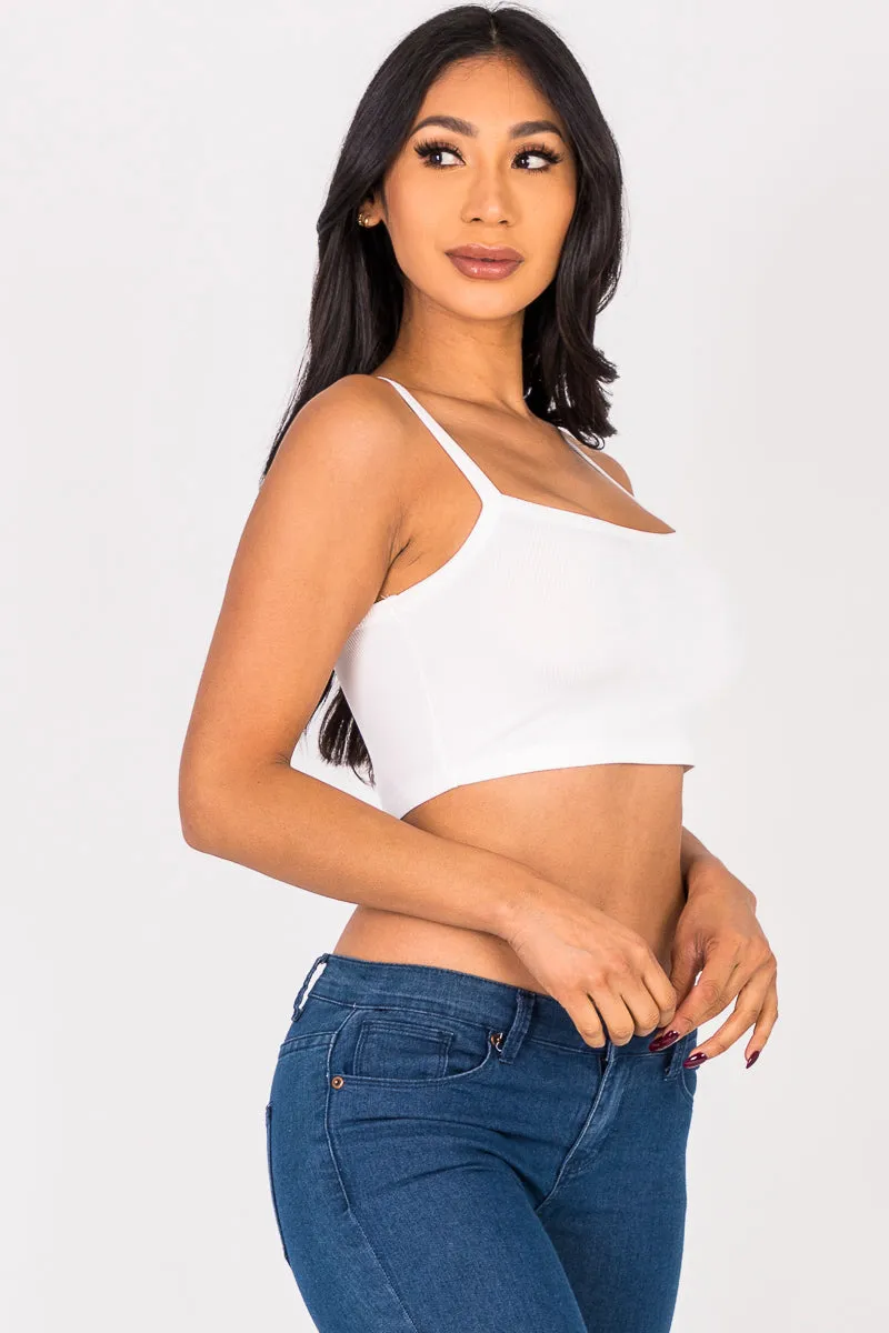Ribbed Knit Cami Crop Top (CAPELLA)