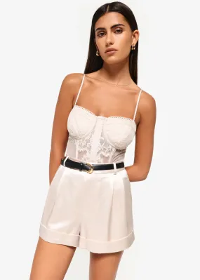 Riona Corset Bodysuit - Oat