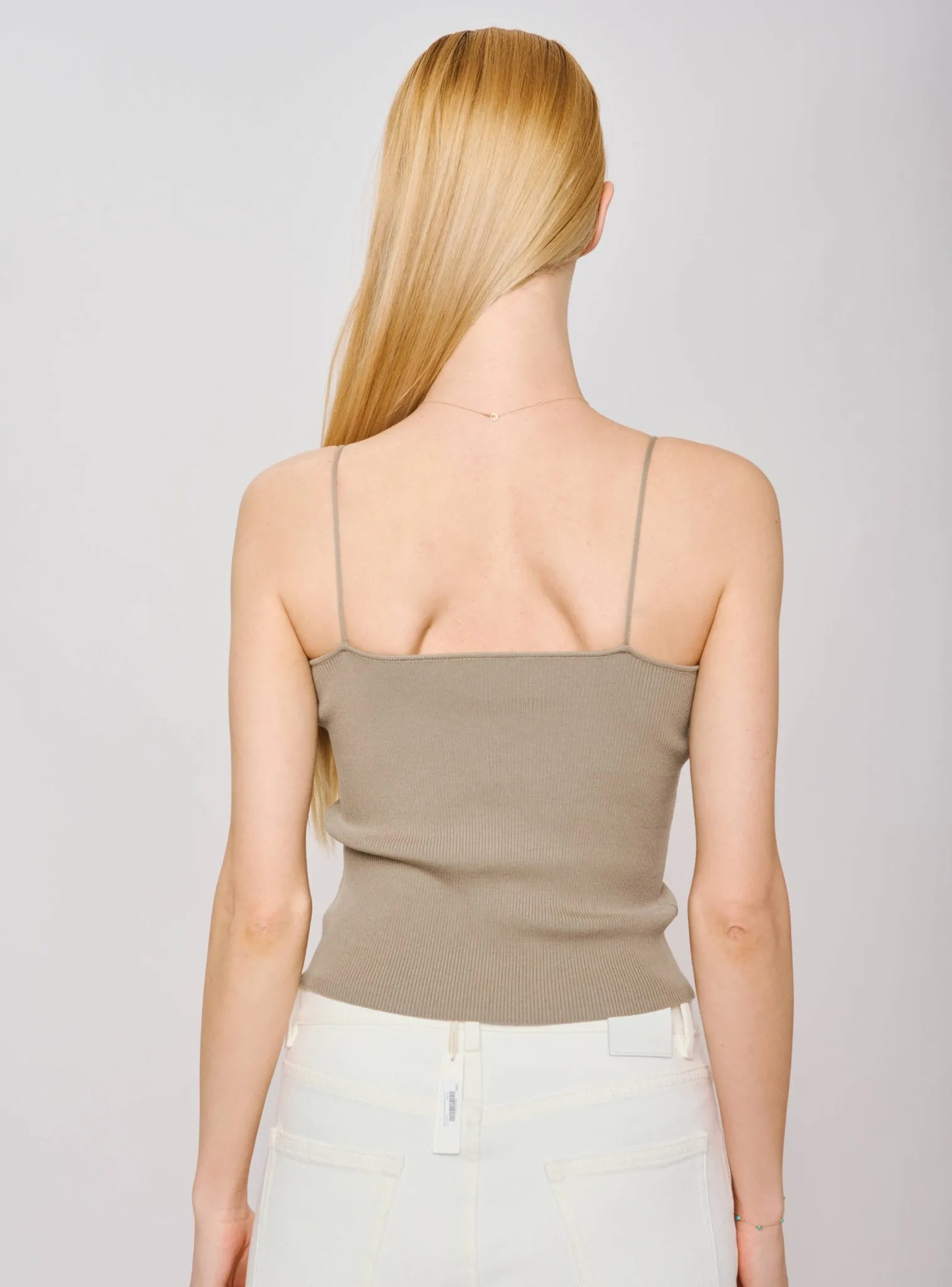 ROXY tencel and silk camisole (Concrete grey)