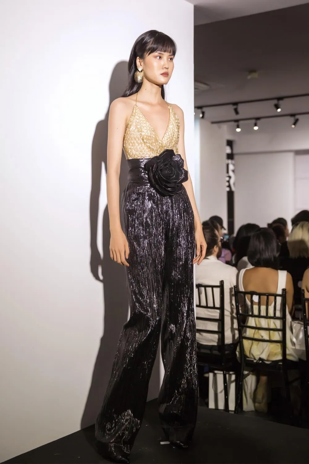 Sandra Straight Camisole Taffeta Jumpsuit