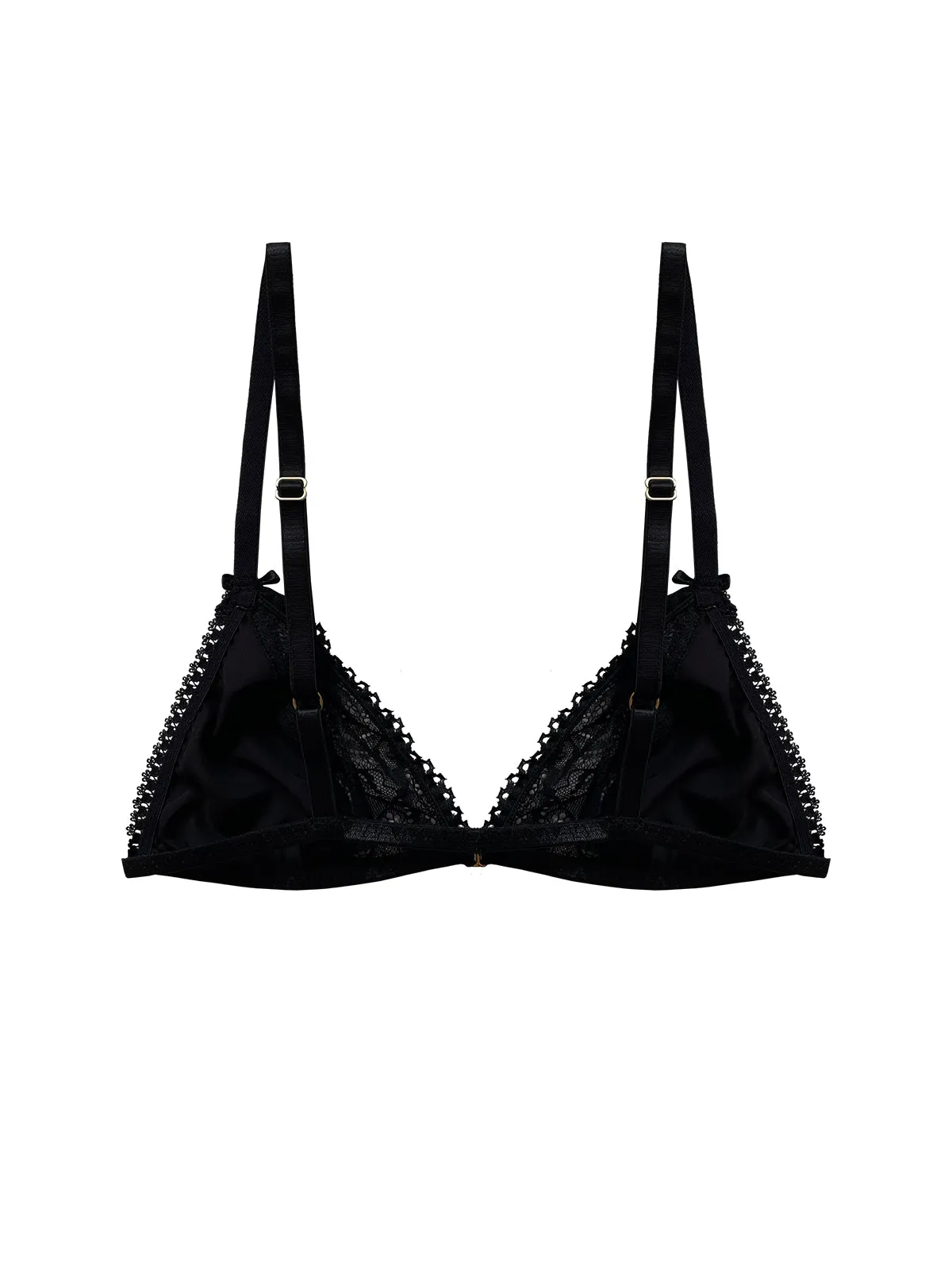 Selena Organic Silk & Lace Triangle Bra