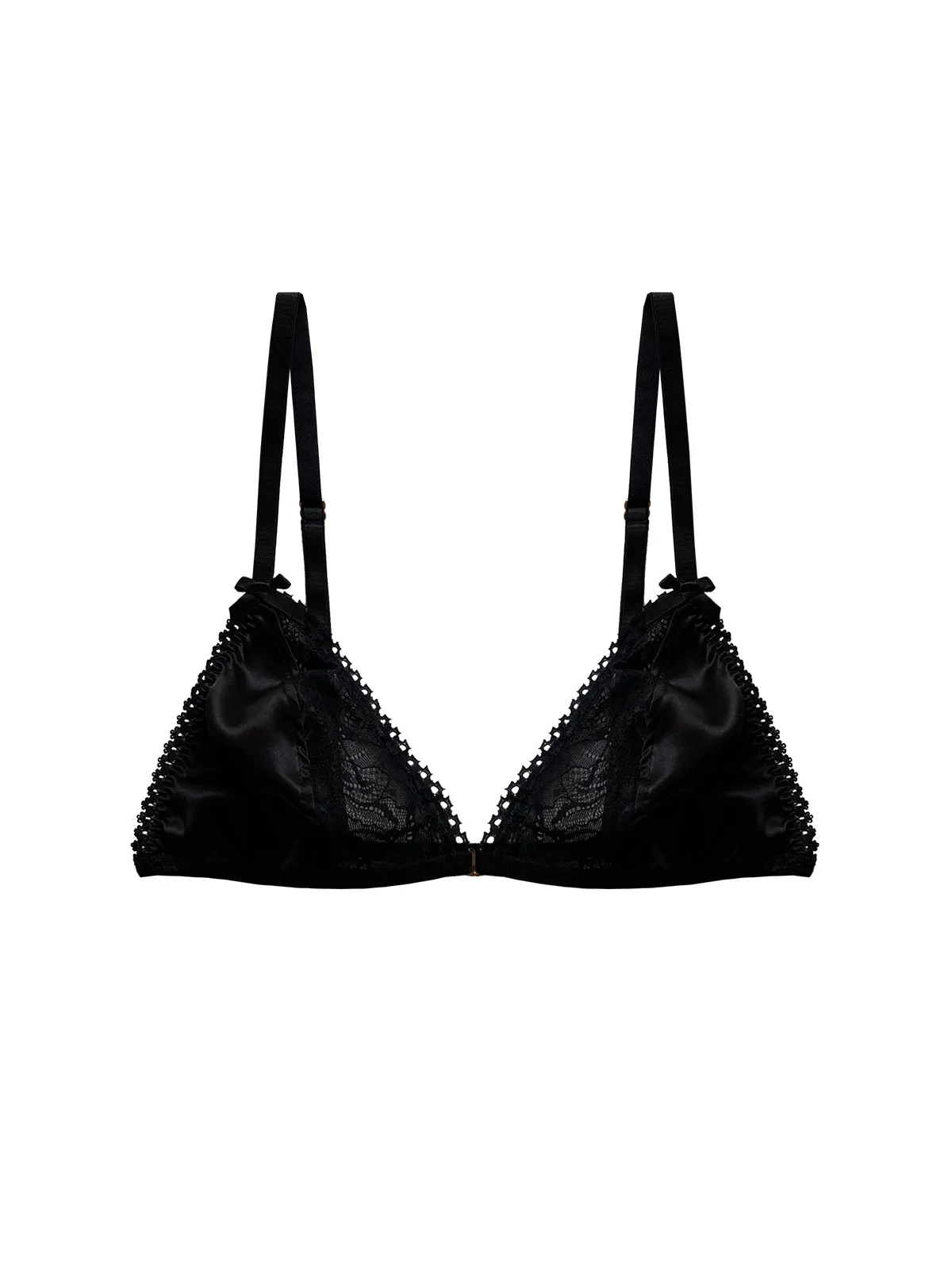 Selena Organic Silk & Lace Triangle Bra