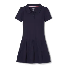 Short Sleeve Ruffle Piqué Polo Dress