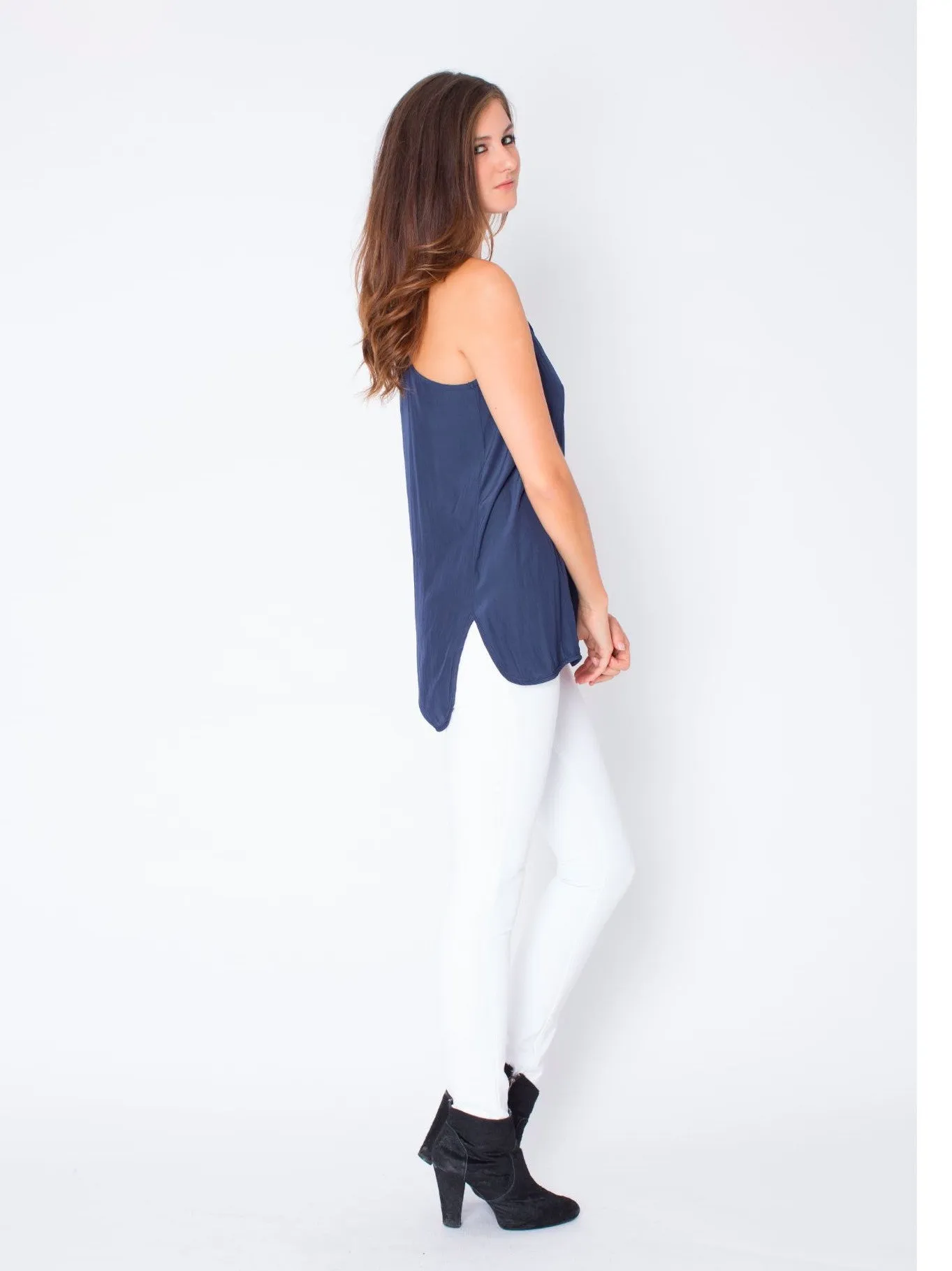 Silk Tank – Navy