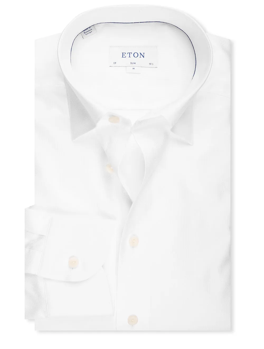 Slim Fit Oxford Button Under Stretch Shirt White