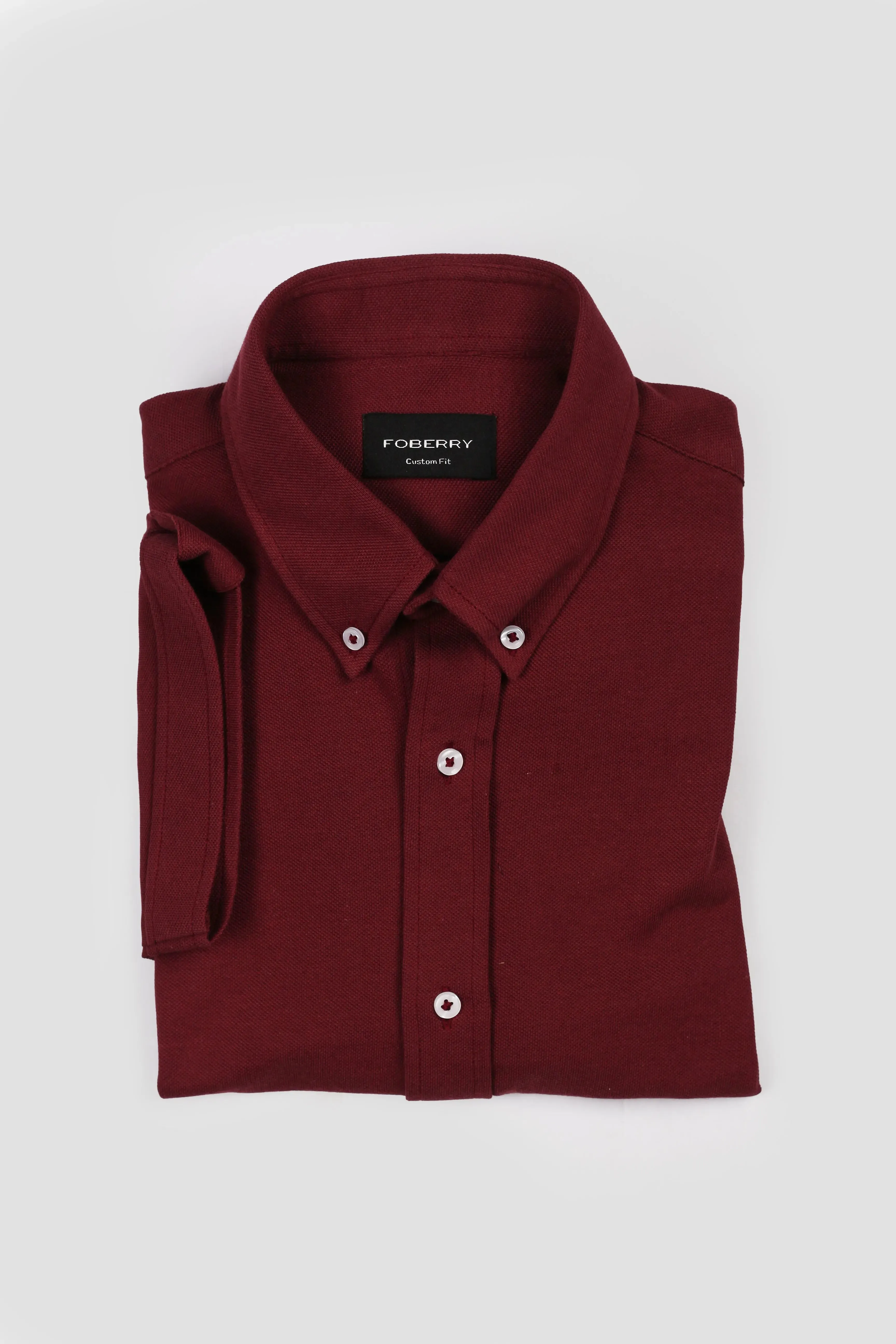 Soft Maroon Pique Shirt
