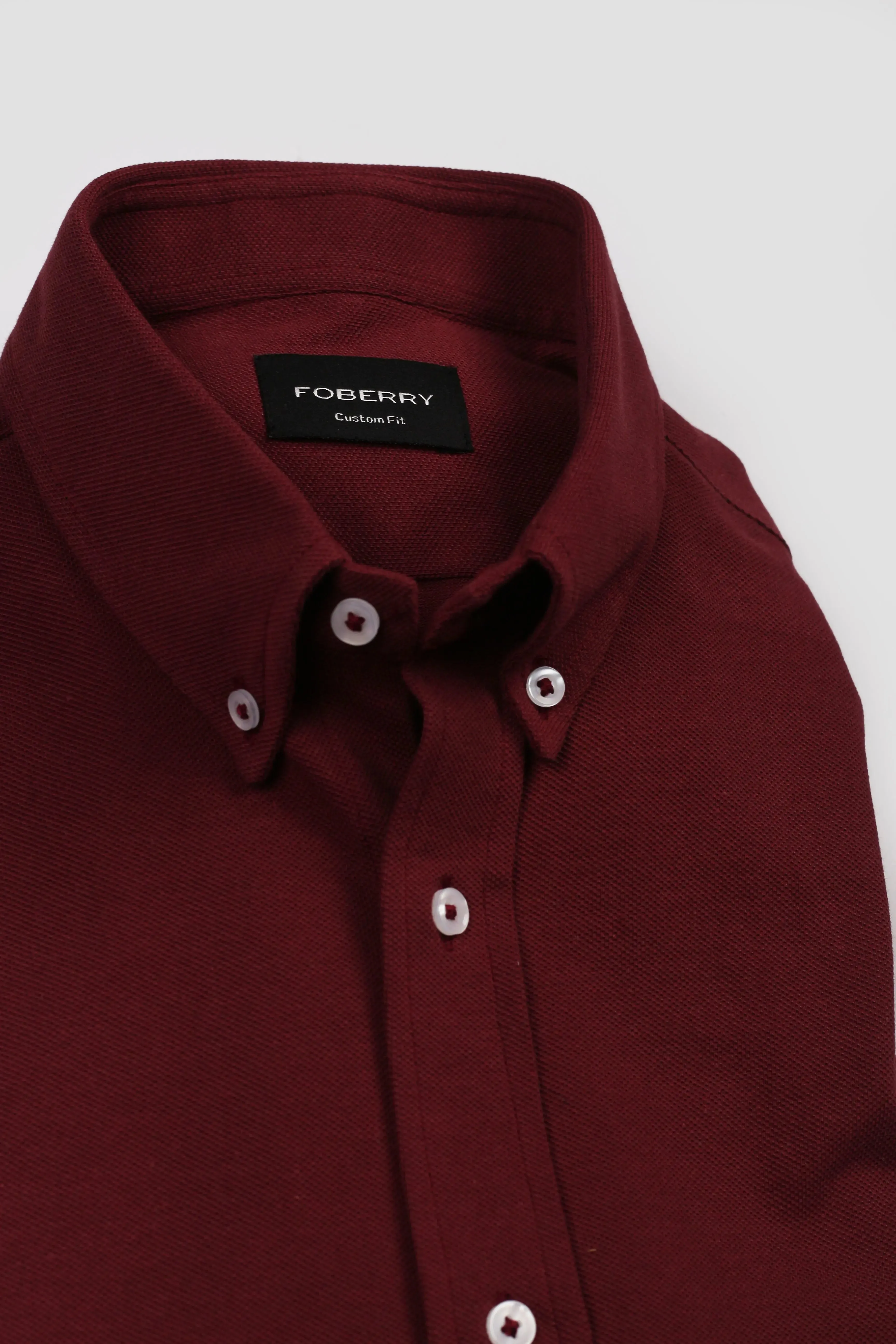 Soft Maroon Pique Shirt