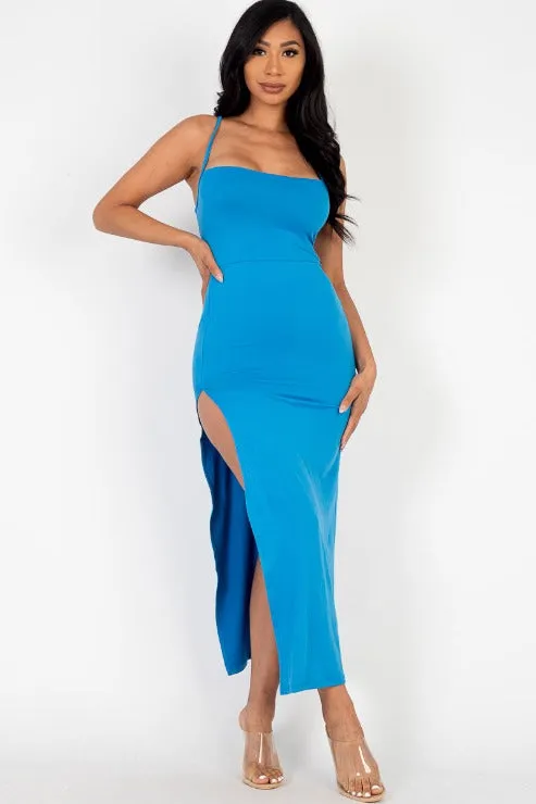 Solid Cami Maxi Slit Dess