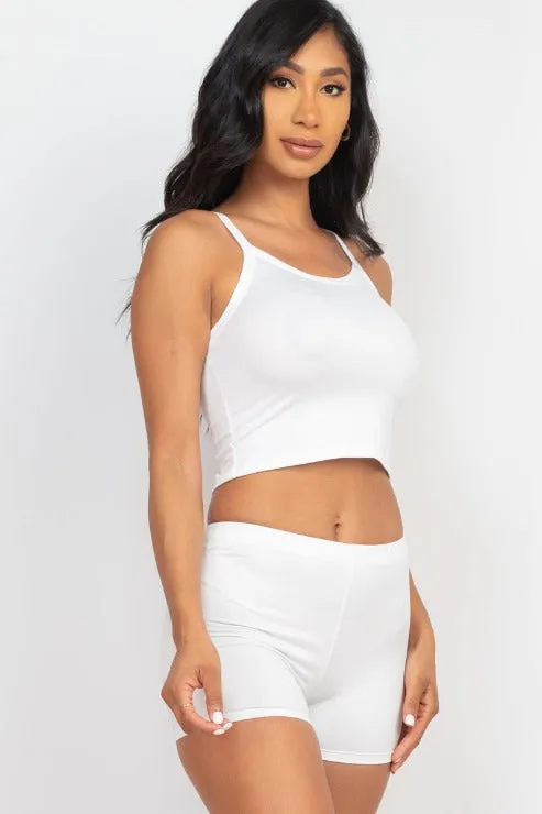 Split Back Cami Top & Shorts Set