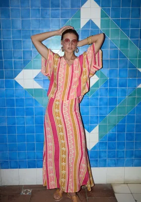 Sundowner Maxi Skirt - Hibiscus Pink