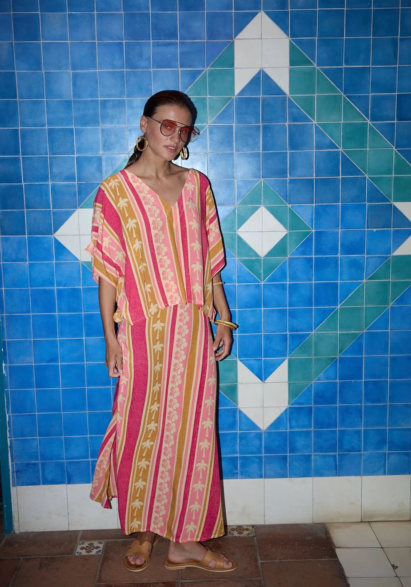 Sundowner Maxi Skirt - Hibiscus Pink