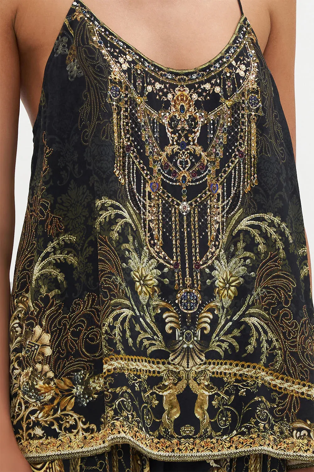 T Back Shoestring Top - The Night is Noir