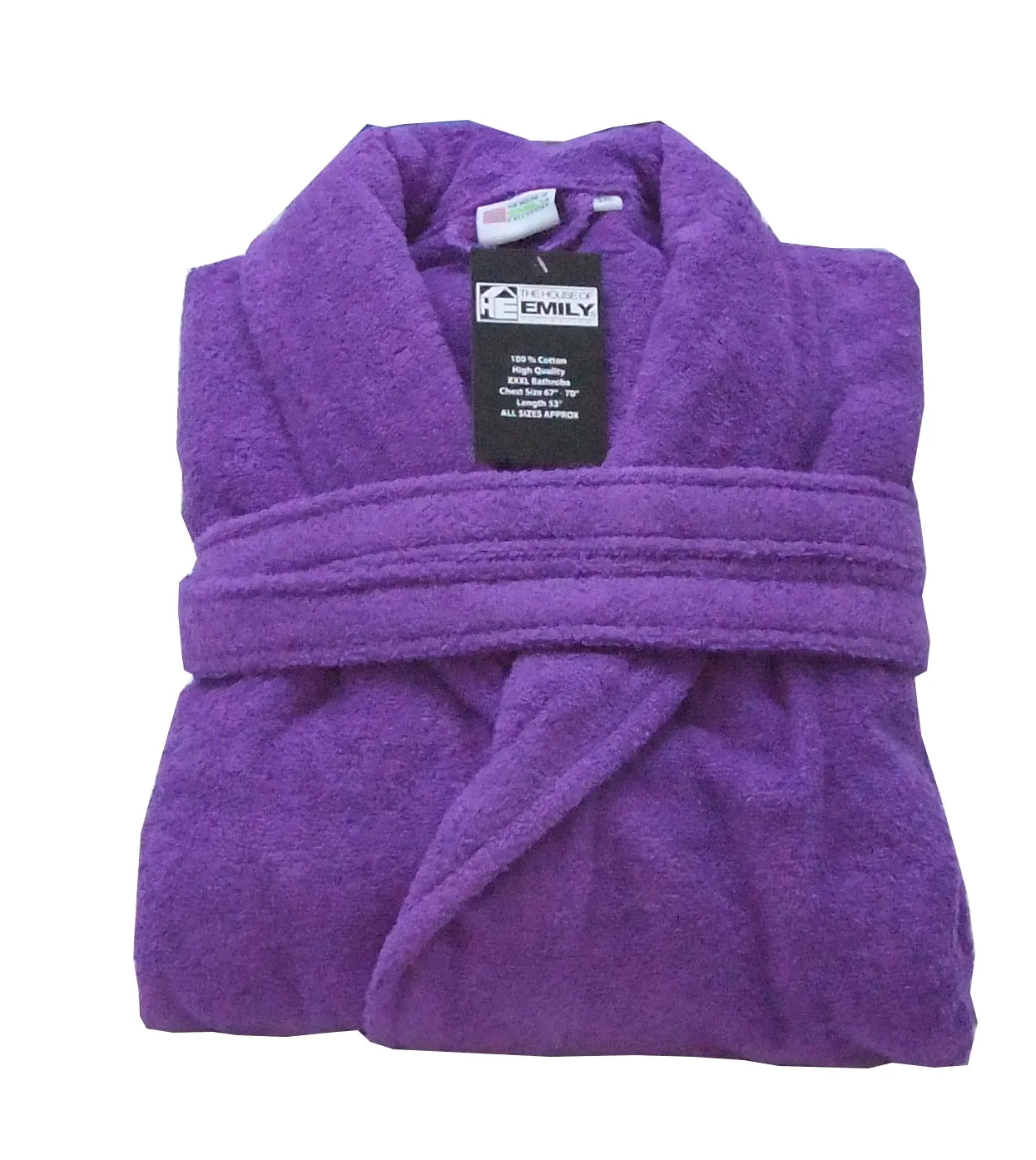 Terry Towelling Bath Robe 100% Cotton with Belt