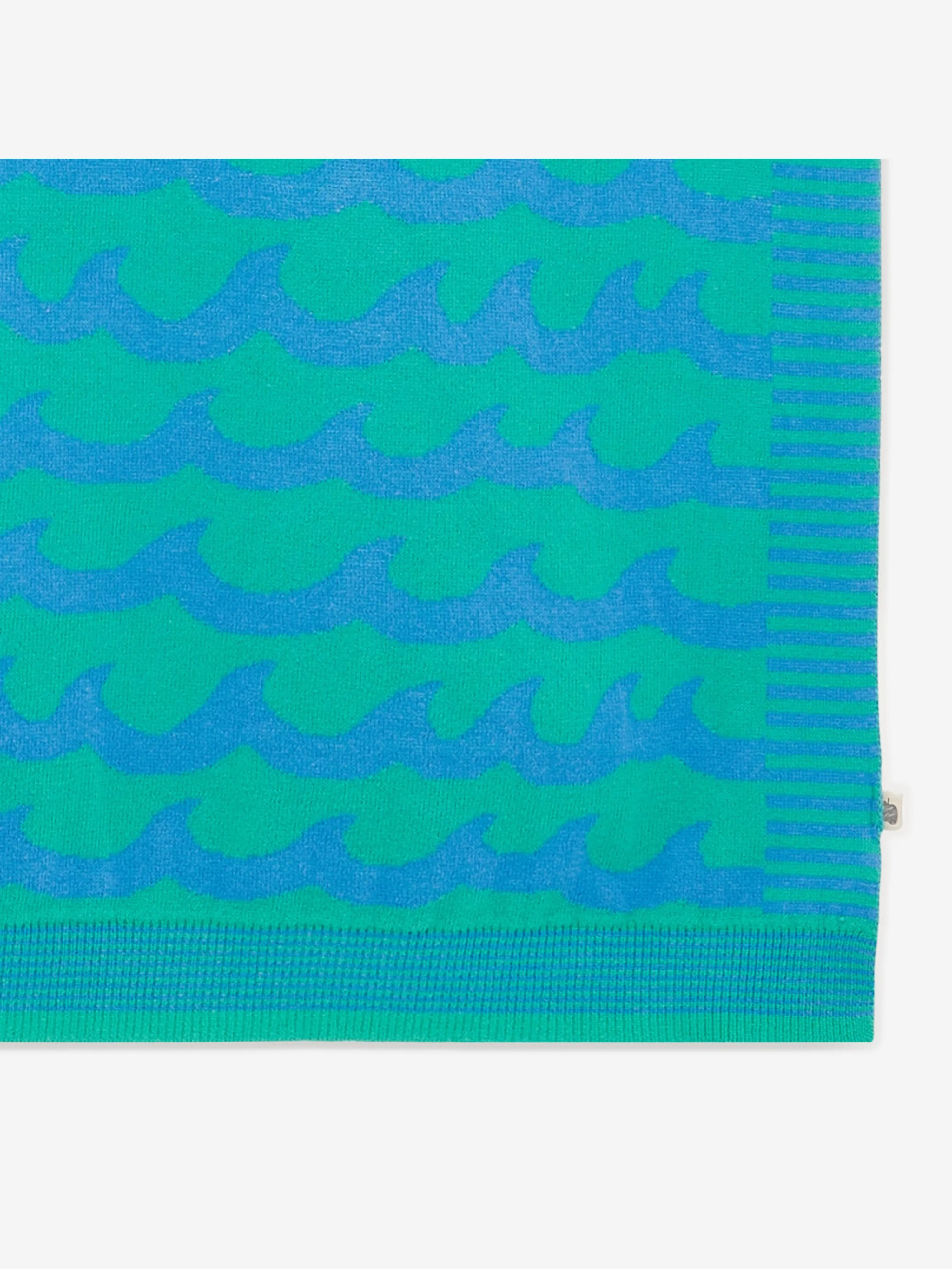 The Bonnie Mob Baby Gale Waves Shawl in Green
