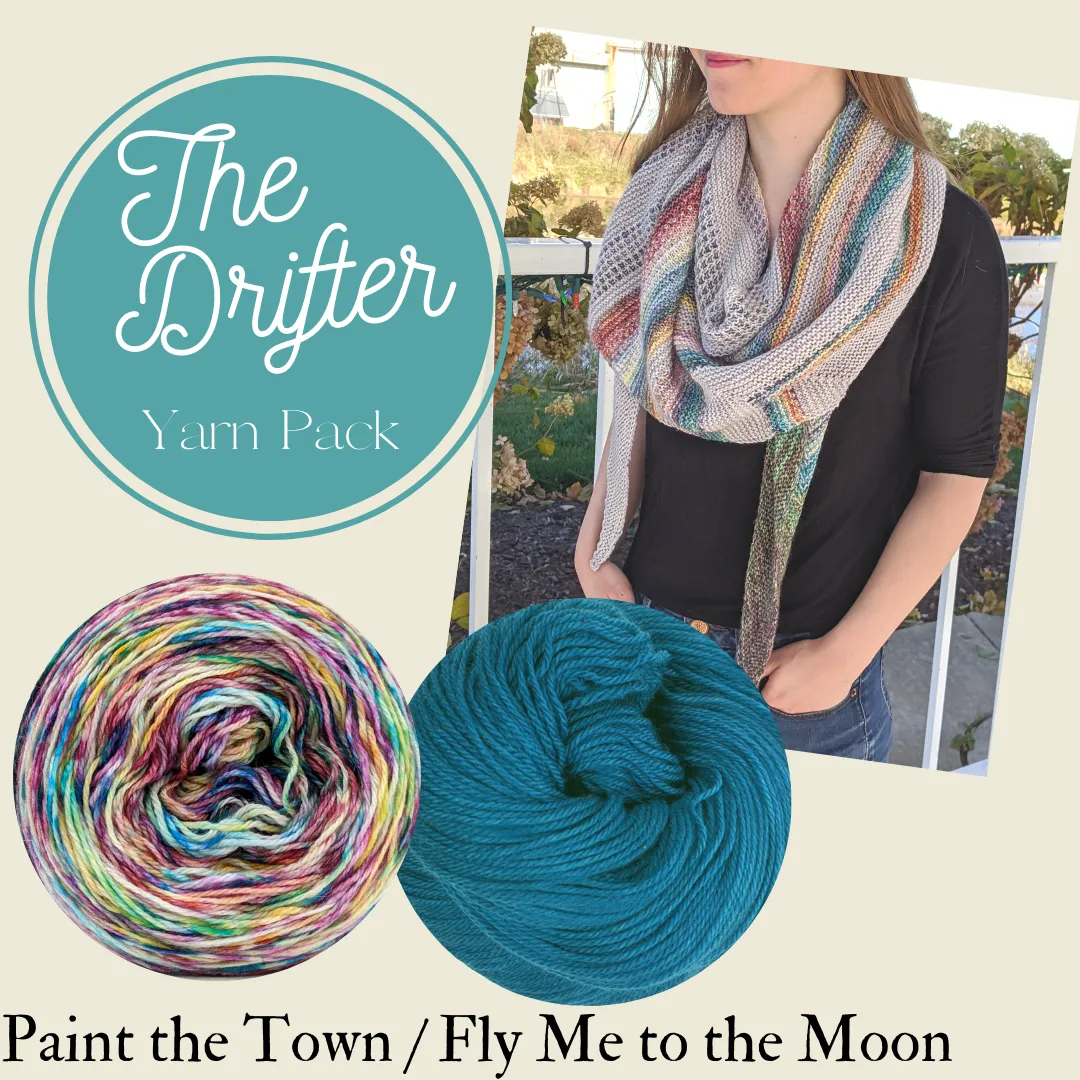 The Drifter Shawl Yarn Pack, pattern not included, ready to ship