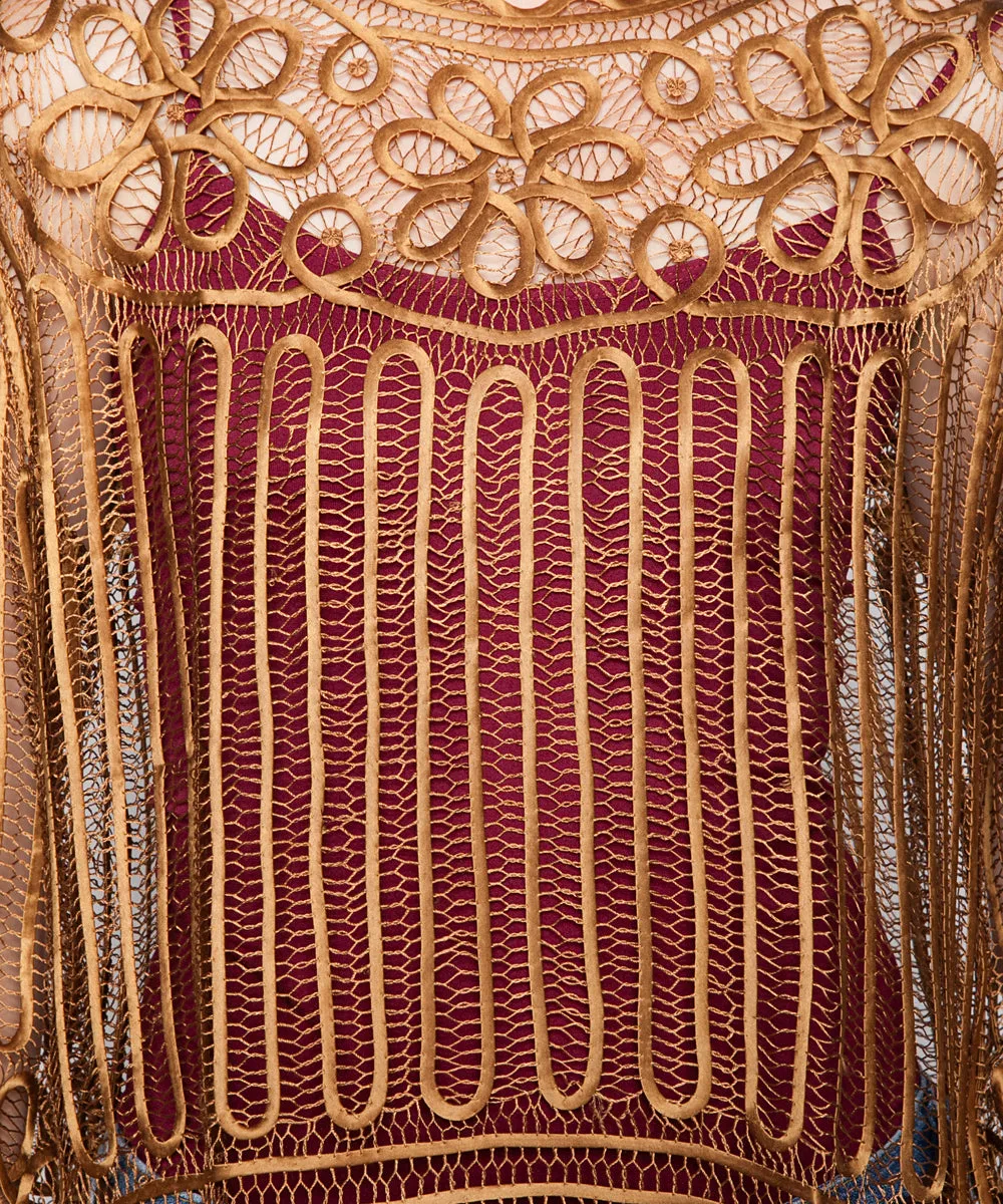 THE PAULETTE CROCHET TOP IN BRONZE