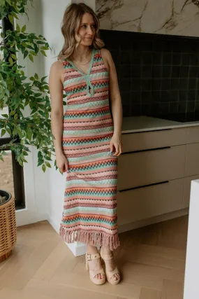 The Samay Textured Stripe Maxi Dress by NKN