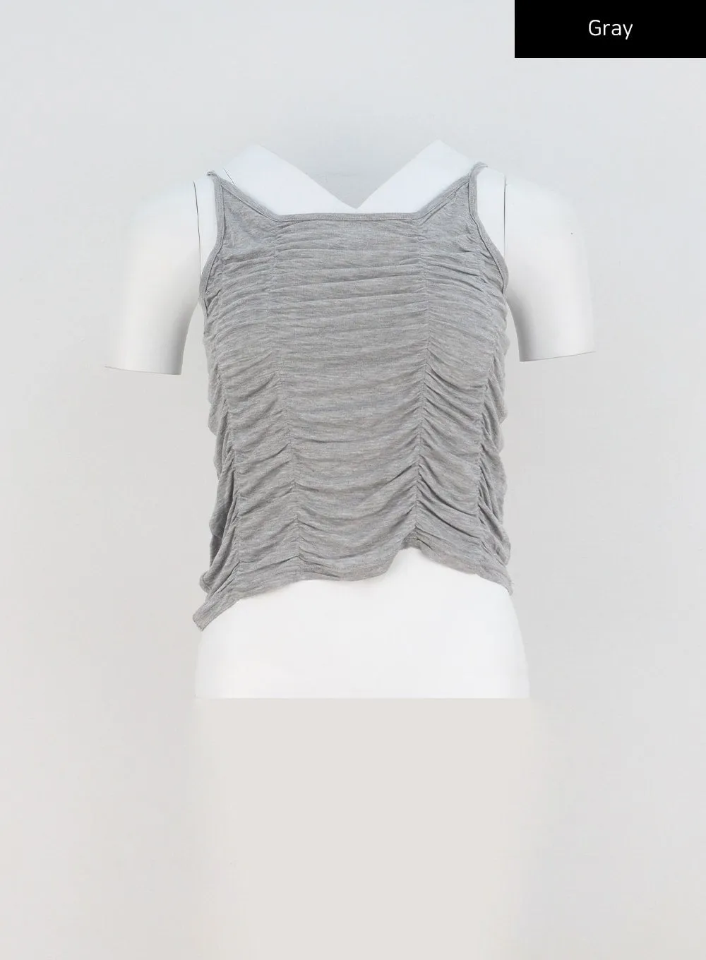 Thin Strap Ruched Top BY326