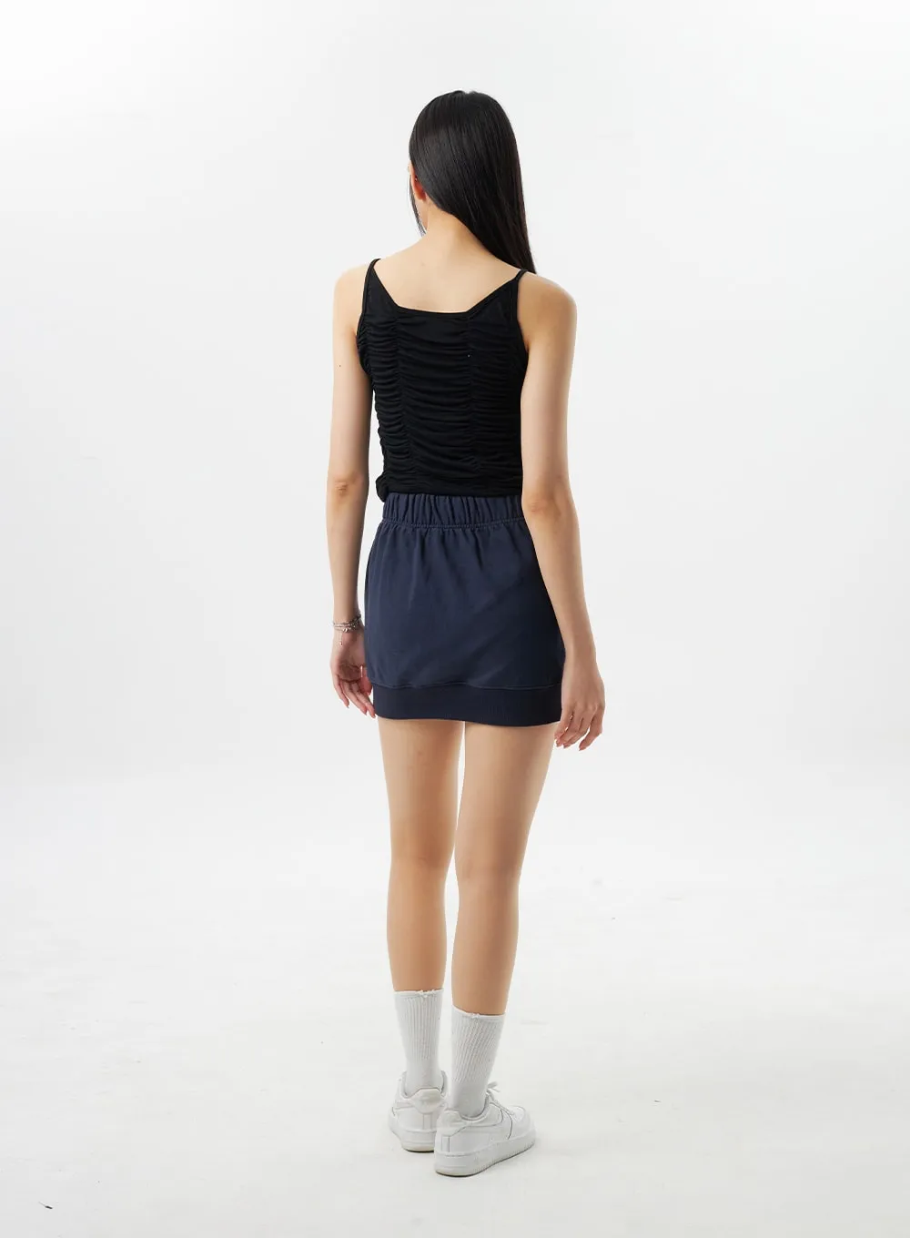Thin Strap Ruched Top BY326
