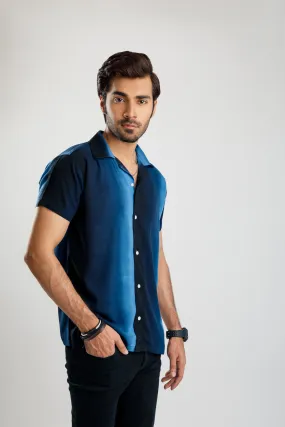 Tie-Dye Cuban collar  printed shirt
